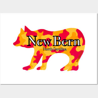 New Bern Camo Bear Posters and Art